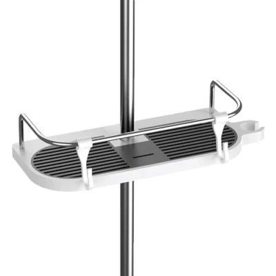 Image of H Hawsam No Drilling Shower Shelf Caddy for Rail Bathroom Rack Organizer Holder Shampoo, Fit 19mm 25mm