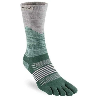 Image of Injinji Trail Midweight Crew Womens Toe Socks M/L