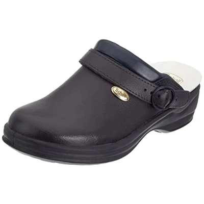 Image of Scholl Unisex New Bonus Unpunched Medical Professional Clog, Navy Blue, 3 UK