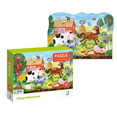 Image of Dodo D300377 Educational Village Adventures Puzzle 60 Pieces, Various