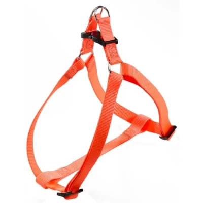 Image of Ferplast Small Dog Harness Easy S, Adjustable Cat Harness, to Wear, 35 53 cm. Orange
