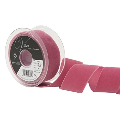 Image of Berisfords Velvet Ribbon, Alt Rosa, 10.2 x 4.5 cm