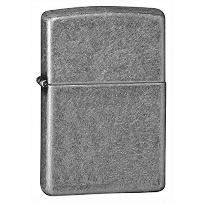 Image of Zippo Antique Silver Plate Lighter , Std