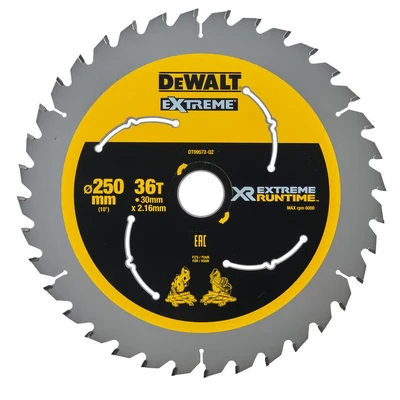 Image of DEWALT Xtreme RUNTIME 250MM X 30MM 36T CSB