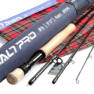 Image of MAXIMUMCATCH Maxcatch SaltPro Saltwater Fly Fishing Rod 9ft 8/9/10wt Graphite IM10 Fast Action (Saltpro Rod, 10wt 4pieces)