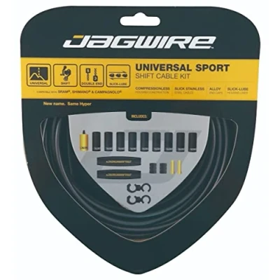 Image of Jagwire 2X Sport Shift Adult Unisex Cable and Sheath Kit, Grey, One Size
