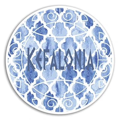 Image of 2 x 10cm Kefalonia Greece Vinyl Stickers Travel Sticker Laptop Luggage #18787 (10cm Wide)