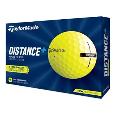 Image of TaylorMade 2021 Yellow Distance+ Golf Balls