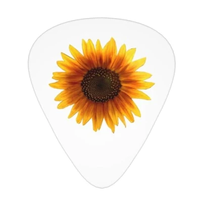 Image of Yifhdes Sunflower Guitar Picks 12 Pcs For Acoustic Accessories 3 Thickness Plectrums Thin/Medium/Heavy Players