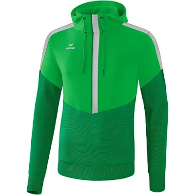 Image of Erima Squad Hoody Fern Green/Emerald/Silver Grey, Small