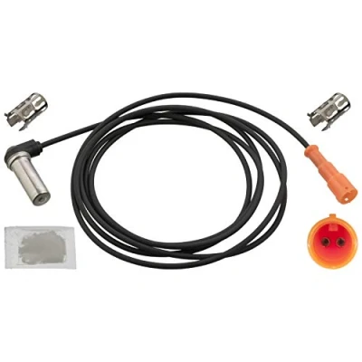 Image of 0041200611, 041200611, 41200611 ABS Sensor FEBI BILSTEIN 102455 Rear Axle Right with sleeve 1200Ohm 2470mm 2560mm