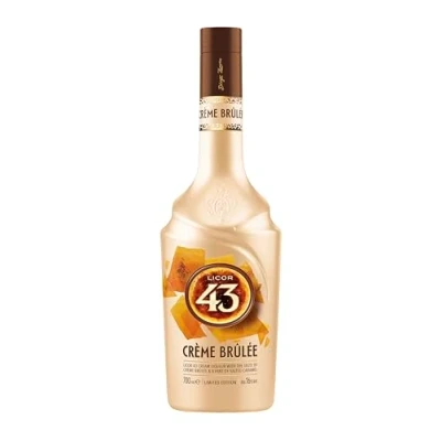 Image of Licor 43 Crème Brûlée, Ideal Spanish Cream Liqueur, 70 cl, 16 Percent ABV, a fusion of the secret recipe and creamy caramel Brûlée flavours