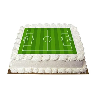 Image of A4 Football Pitch Fondant Icing Sheet Cake Topper Edible