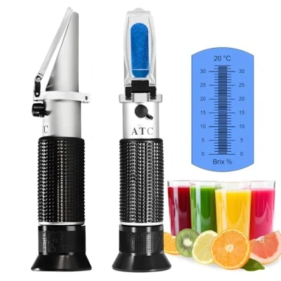 Image of V·RESOURCING 0 32% Brix Meter Refractometer, Portable Hand Held Refractometer for Sugar Content Test