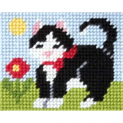 Image of Orchidea ORC.9710 Zweigart Canvas Kitten Beginners Tapestry Mini Kit 17x20½cm