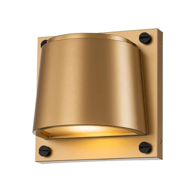 Image of Scout 1 Light Small Outdoor Wall Painted Heritage Brass IP44