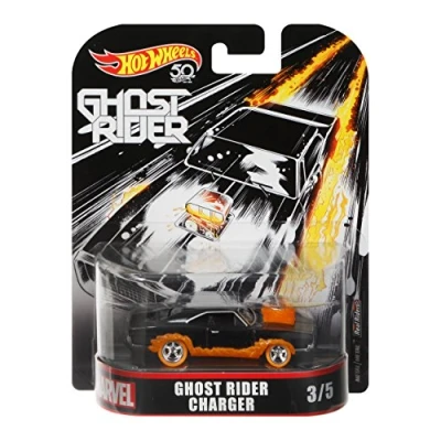 Image of Hot Wheels Ghost Rider Charger Vehicle, 1:64 Scale