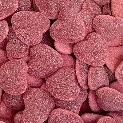Image of Red Shiny Hearts 700g Re Sealable Pouch by The Gourmet Sweet Company