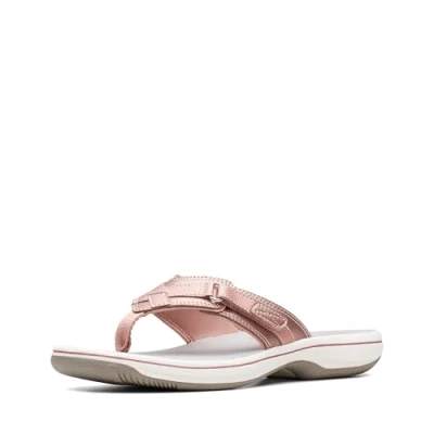 Image of Clarks Women&#039;s 26142610 Flip Flop, Rose Gold, 8.5 UK