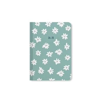 Image of Letts of London Daisies A6 Academic 2024/2025 week to view diary Mint