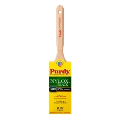 Image of Purdy 144316125 Nylox Black Nylo Peacock Flat Trim Brush, 2.5&quot;