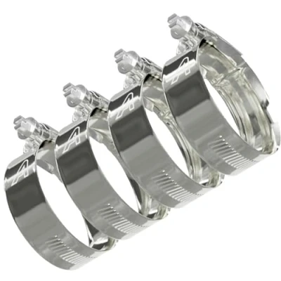 Image of 4 Pack 11mm &gt; 16mm Worm Drive Jubilee Type Hose Pipe Clips Zinc Plated