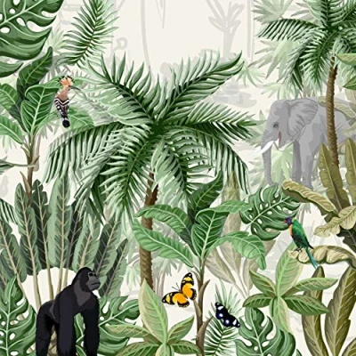 Image of Tischdeko Pack of 20 Cocktail Napkins Jungle Africa Gorilla
