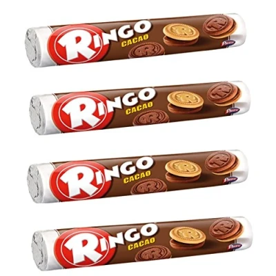 Image of 6X Pavesi Ringo Biscuits with Cocoa Cream 165 gr Cookies Italy Snack