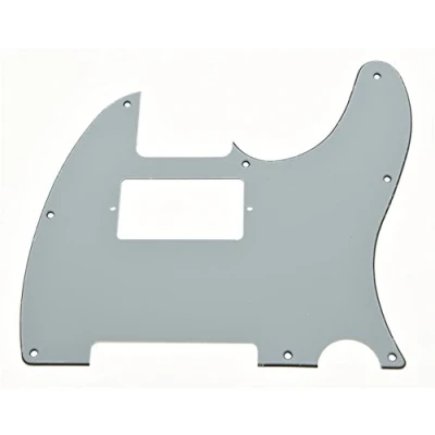 Image of KAISH 8 Hole Tele Guitar Humbucker Pick Guard TL Pickguard for Telecaster/Tele Made in USA/Mexico White 3 Ply