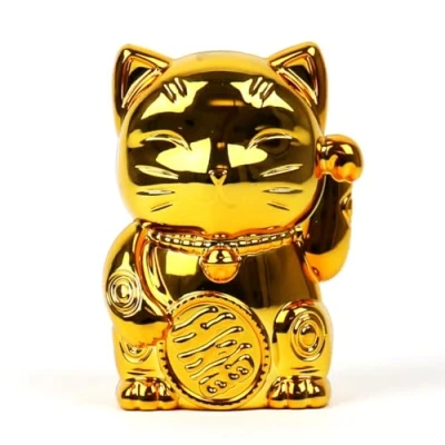 Image of Gift Republic Fortune Telling Kitty Prediction Maker, Gold, One Size