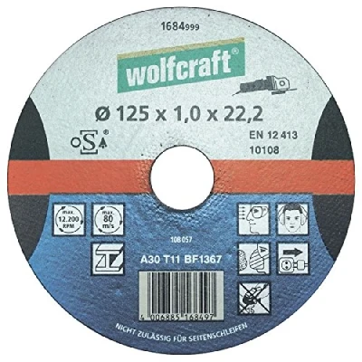 Image of wolfcraft cutting Disc For Metal, extra thin, Ø 125 mm I 1684999 high speeds and low burr cuts