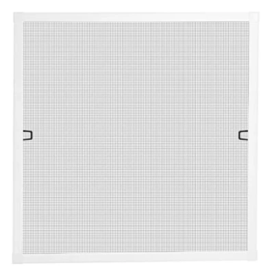 Image of Schellenberg 70030 Insect Protection Window Plus Fly Screen with Aluminium Frame, No Drilling Required, 100 x 120 cm, White