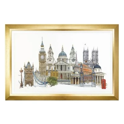 Image of Thea Gouverneur Counted Cross Stitch Kit London Aida 18 count Embroidery for Adults DMC Threads and other Supplies Included 470A