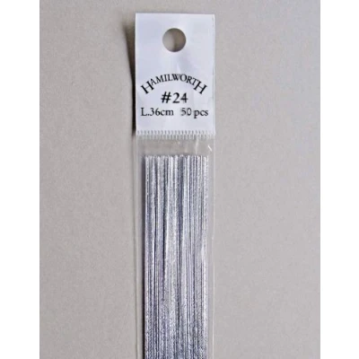 Image of Florist Wire and Sugarcraft Metallic Silver Colour 24 gauge