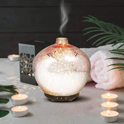 Image of RA HOMESTORE® New Ultrasonic LED Colour Changing Essence Rose Gold Aroma Diffuser