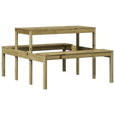 Image of vidaXL Picnic Table 110x134x75 cm Impregnated Wood Pine