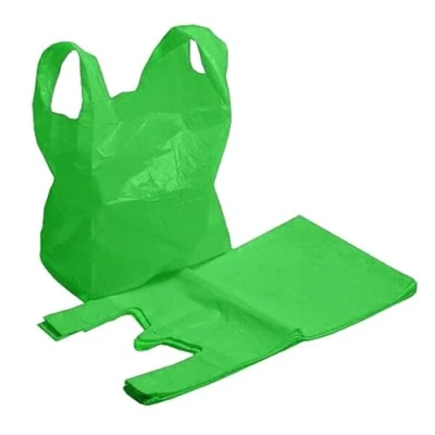 Image of AMD Nexus Carrier Bags 11 x 17 21 Large Plastic Heavy Duty Vest Pack of 75 (Green)