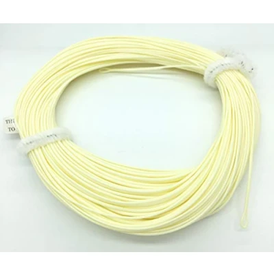 Image of BestCity Fly Fishing Premier Quality WF 3/4 TROUT High Floating Line with 2 welded loops Ivory White UK