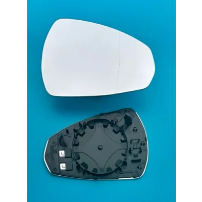 Image of Fits to Audi A3 2013 2018 Wide Angle Wing Mirror Glass With Heated Base, Right Hand (UK Driver Side)