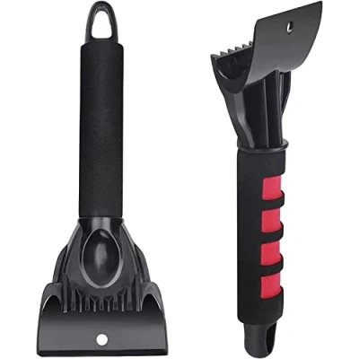 Image of BLOWMY 2 Pcs Vehicle Ice Scraper for Car Snow Frost Removal Tool Cars and Small Trucks Windshield with Foam Handle Scratch Free