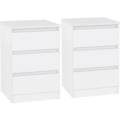 Image of Seconique Bedside, Engineered Wood, White, W 400mm x D H 600mm