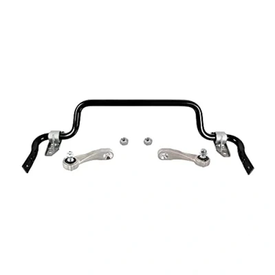 Image of 2053230965, 2053230965S1, A2053230965, A2053230965S1 Sway Bar FEBI BILSTEIN 171420 Front Axle with rubber mounts coupling rod