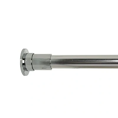 Image of Croydex Stick &#039;N&#039; Lock Plus Easy to Fix Extendable Telescopic Rod with 22 mm Tube, Aluminum, Chrome, 6 ft