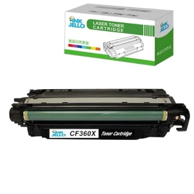 Image of InkJello Compatible Toner Cartridge Replacement for HP Colour LaserJet Enterprise M552dn M553 M553dn M553n M553x Flow MFP M577c M577dn M577f M577z CF360X (Black)