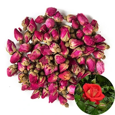 Image of TooGet Red Rose Buds Flower Herbal Tea Fragrant Rosebuds Loose Leaf Tea, Culinary Food Grade 115g