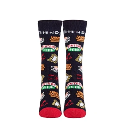 Image of Women&#039;s 1 Pair SOCKSHOP Heat Holders 1.6 TOG Lite Friends Thermal Socks Navy 4 8 Ladies