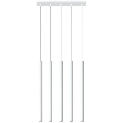 Image of Pastelo 5 Light Staight Bar Drop Pendant White, G9