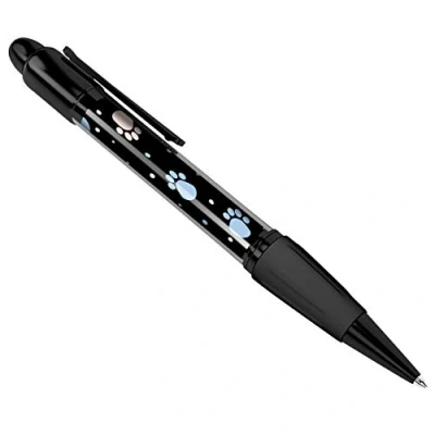 Image of DV DESIGN Funky Paw Prints Pet Animals Art Print Black Ballpoint Pen Student #15516