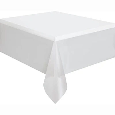 Image of Unique Party Clear Plastic Tablecloth, 108&quot; x 54&quot;