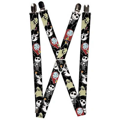 Image of Buckle Down Men&#039;s Suspender Nightmare Before Christmas, Multi, One Size